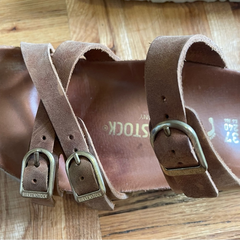 Birkenstock Franca Oiled Leather Tobacco Brown Size 37 - Picture 7 of 12